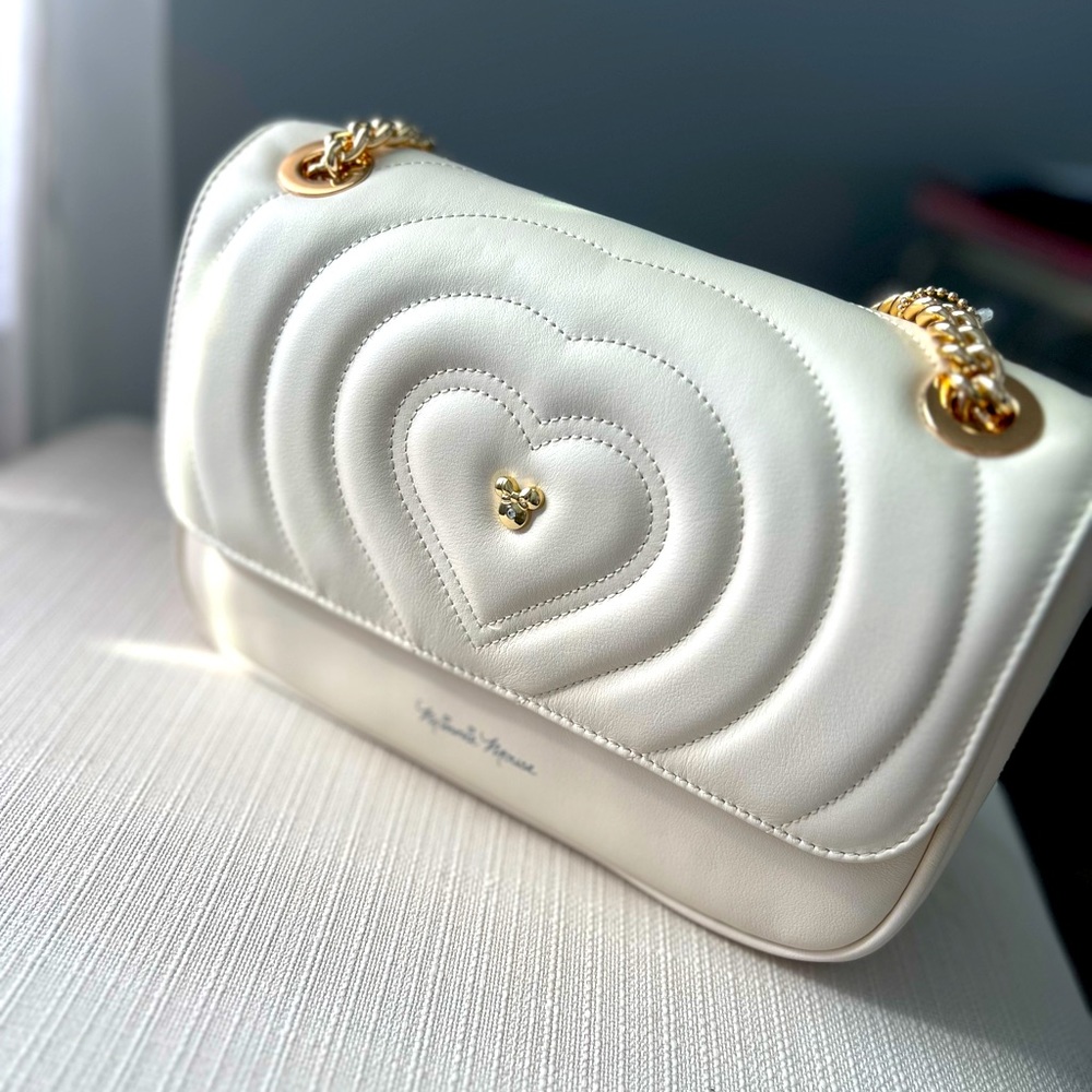 Genuine Leather Minnie Mouse Flap Handbag